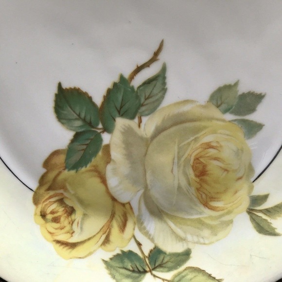 Z.S.&C. German Porcelain Cake Dish Yellow Rose Handles PreOwned - Picture 15 of 16